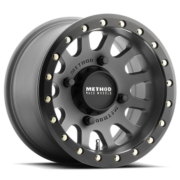 15 x 7 in. 5 x 2 & Plus 38 mm Offset 4 x 136 in. Bolt Pattern 106 mm Center Bore Method MR401 UTV Beadlock Matte Black with BH-H24100 Wheel