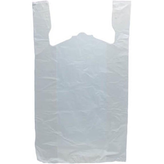 15 x 7 x 26 in. White HD T-shirt Bag - Case of 500