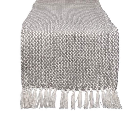 15 x 72 in. Gray Woven Table Runner