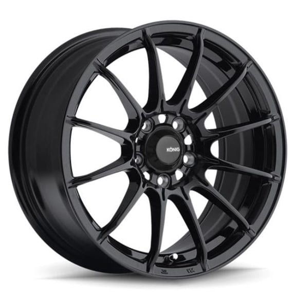 15 x 8 in. 4 x 100 Bolt Pattern 7.3 in. Back Space Dial In ET25 Gloss Black Cast Wheel