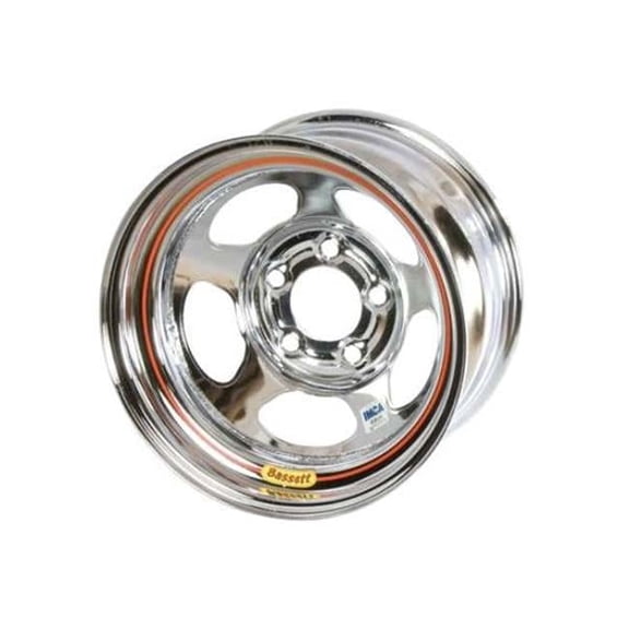 15 x 8 in. & 5 x 5 in. Bolt Pattern IMCA Chrome Inertia Steel Wheel