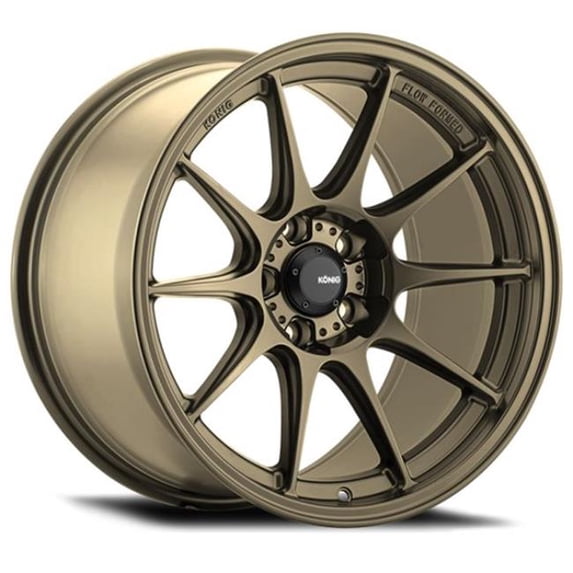 15 x 9 in. 4 x 100 Bolt Pattern Dekagram ET35 Gloss Bronze Cast Wheel