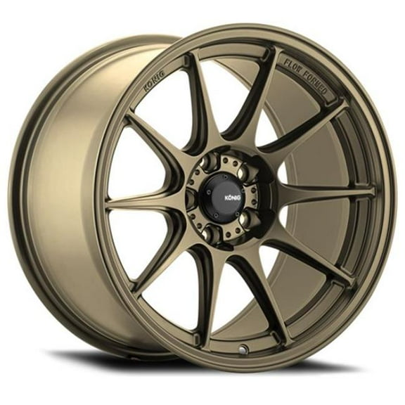 15 x 9 in. 4 x 100 Bolt Pattern Dekagram ET35 Gloss Bronze Cast Wheel