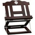 thumbnail image 1 of 15 x12 in. Wooden 2 Tone Book Stand 2 Position Silver Clock, Brown, 1 of 1