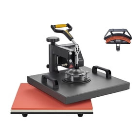 15"x15" 2-in-1 Heat Press Machine - Digital Sublimation Transfer Printer for T-Shirts, Hats, Mugs & DIY Crafts - 360 Swivel Design with LCD Display & Auto Pressure Control