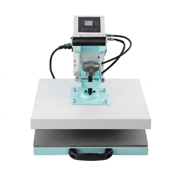 15"x15" Digital Heat Press Machine, Slide Out Design with Fast Even Heating, 2-Layer Insulation for T-Shirts, Pillows, Bags, Green