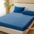 150/180/200cm Thicken Crystal Velvet Fitted Bed Sheet Bedspreads Winter
