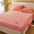 150/180/200cm Thicken Crystal Velvet Fitted Bed Sheet Bedspreads Winter
