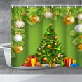 thumbnail image 1 of 150*180cm Christmas Tree Themed Pattern Waterproof Shower Curtain with Hooks Bathroom Decor, 1 of 8