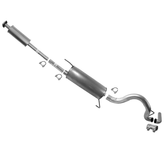 150-2020 for Ford F150 5.0L Cat Back Muffler Tail Pipe System - OE Style Exhaust with 157" Wheelbase, Includes 4 Parts, Easy Installation, Uncoated Finish