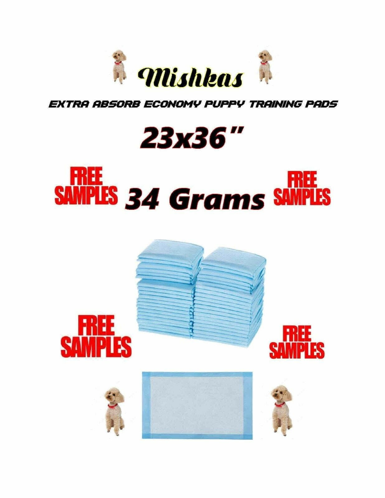 150 23x36"-Quilted Top 4-Layer Puppy Dog Training Pee Piddle Pads Extra Large