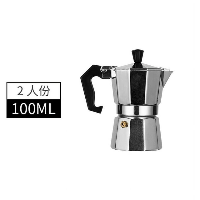 150 300 600 Aluminum Moka Pot with Electric Burner Stove Top Coffee Maker Espresso Percolator Mocha Kettle Heater Home Household-Option 100ML