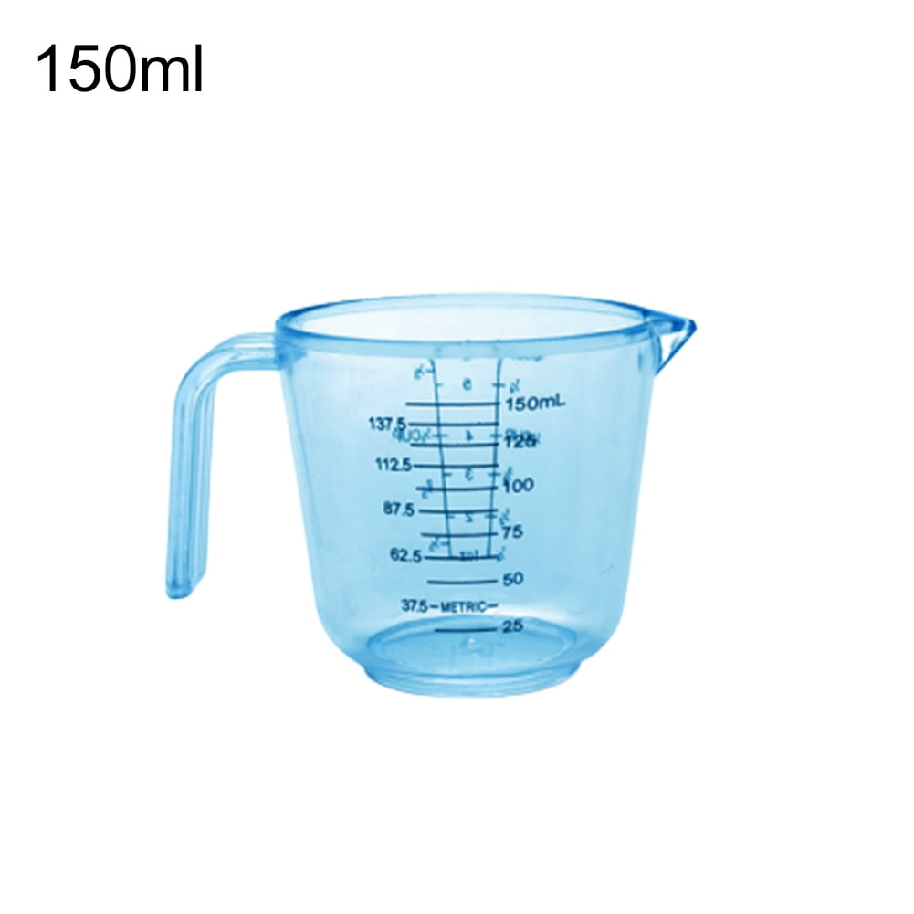 150/300/600ml Handle Water Milk Egg Scale Measuring Cup Mug Measurement Tool Blue Plastic