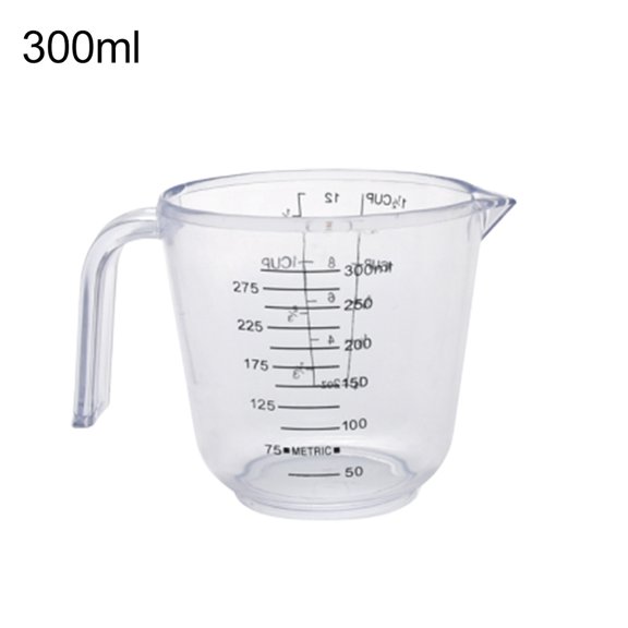 150/300/600ml Handle Water Milk Egg Scale Measuring Cup Mug Measurement Tool Clear Plastic