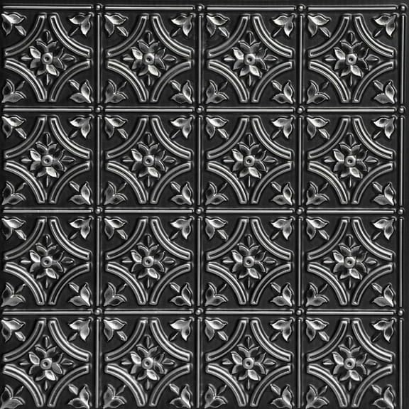 # 150 Antique Silver (LOT OF 12) PVC Ceiling Tiles Grid 2' x 2'