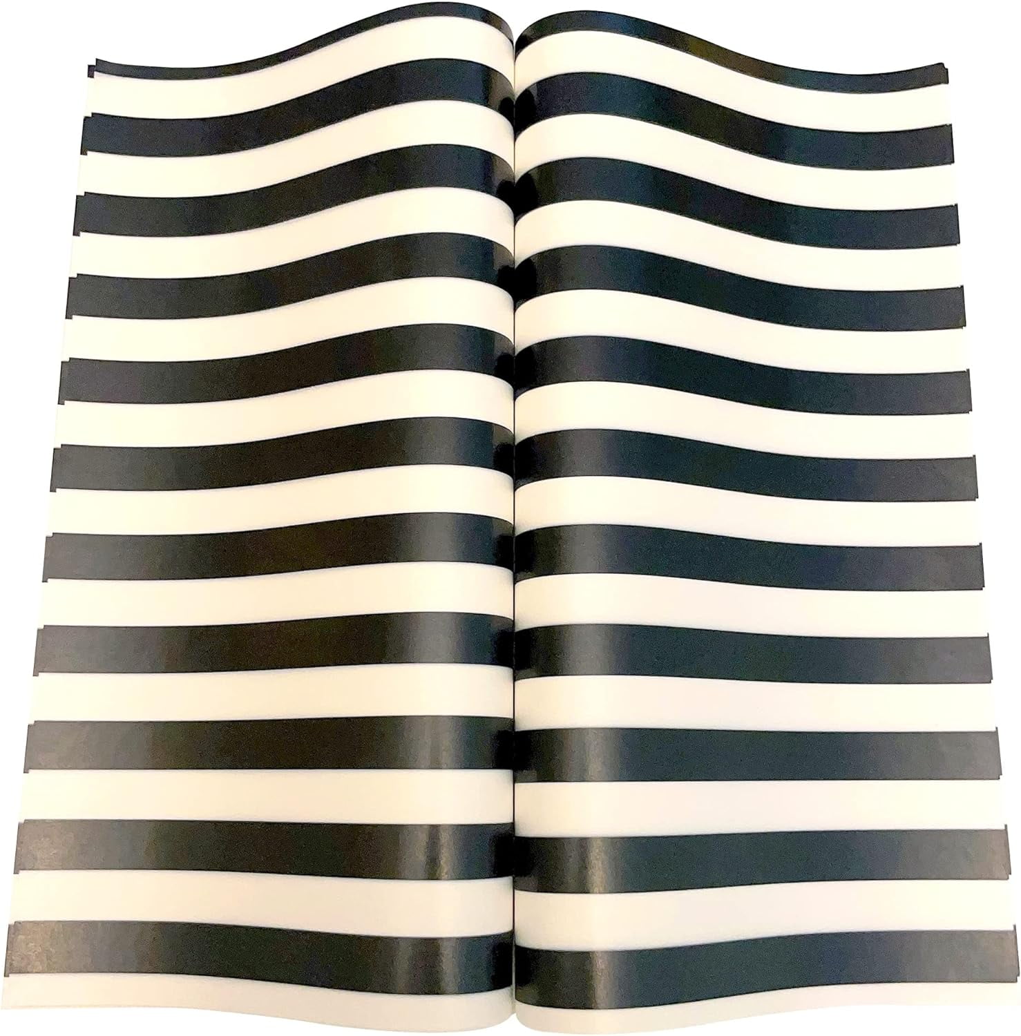 150 Black and White Striped Wax Paper, Food Wrap, Greaseproof ...