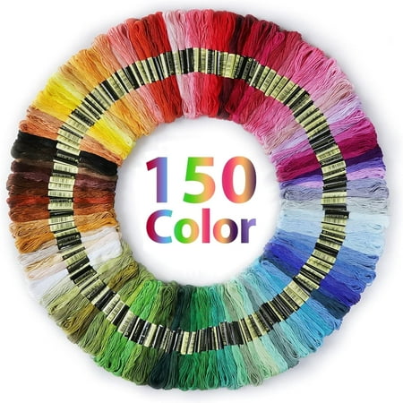 150 Color Embroidery Thread Floss, 150 Colors Friendship Bracelet String Making Bracelets Cross Kit