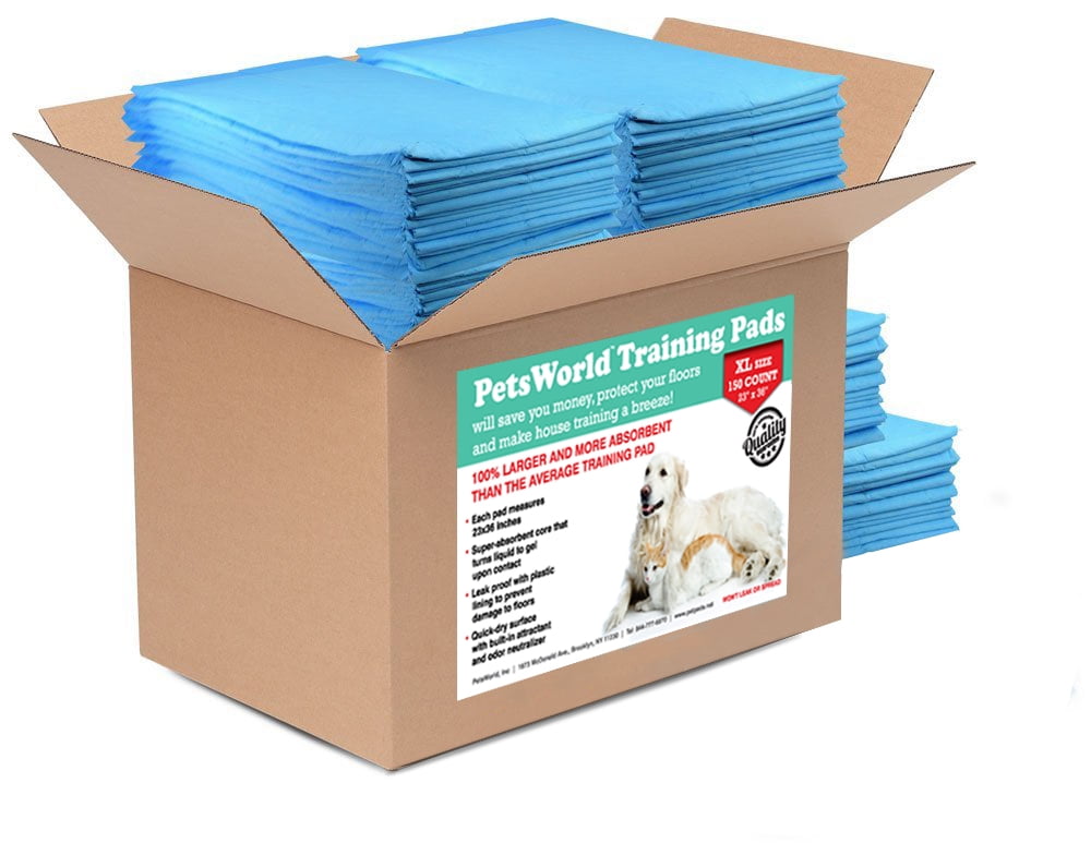 150 Count 23x36 (54 gram) Super Absorbent Puppy Training Pads, Leak