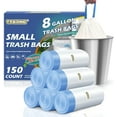 thumbnail image 1 of 150 Count 8 Gallon Trash Bags Drawstring - 1.2 Mil Heavy Duty Medium Garbage Bags Unscented, 30 Liter Thick Plastic Trash Can Liners for Home Kitchen Bathroom, 1 of 4