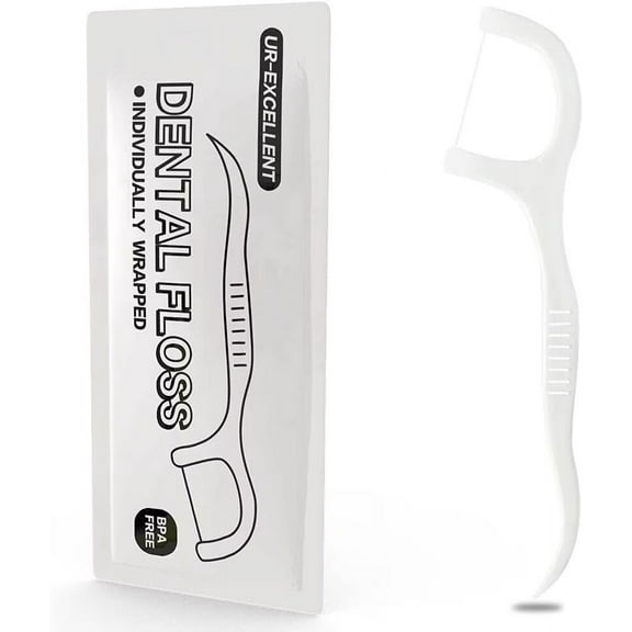 150 Count Dental Flossers Each Individually Wrapped , Floss Singles Bag, Travel Hotel Restaurant Office Car Dental Floss, Floss Picks Oral Care Teeth Clean Flat Wire…