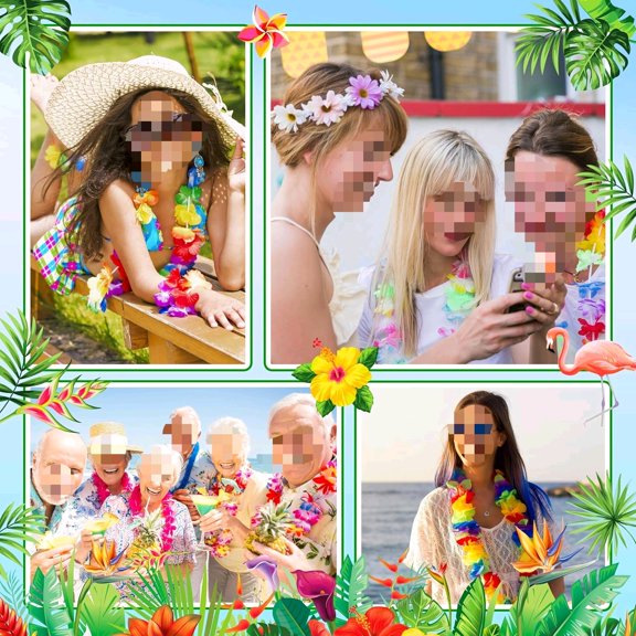 150 Count Hawaiian Lei Bulk, Tropical Luau Hawaii Theme Silk Flower Lei, Party Favors for Beach Holiday Wedding Birthday Party, Aloha Summer Party Decorations$$Home Decor, Kitchen, & Other