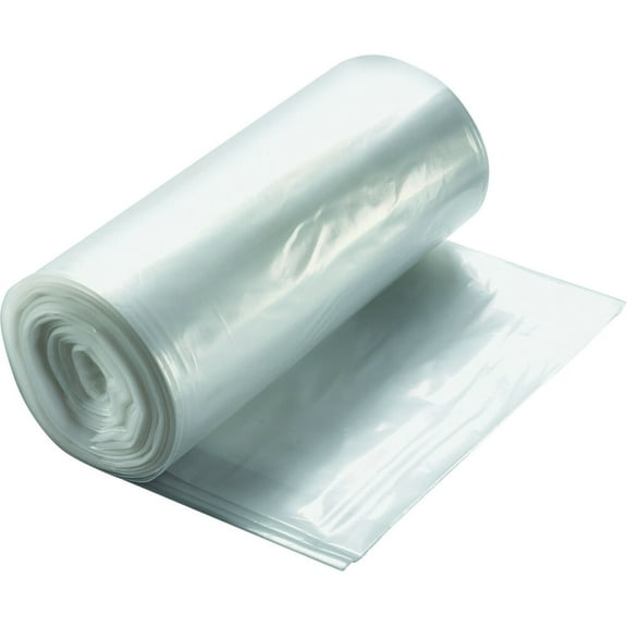 150-Count Low Density Trash Can Liners, Clear, 40x48, 1.1-mil