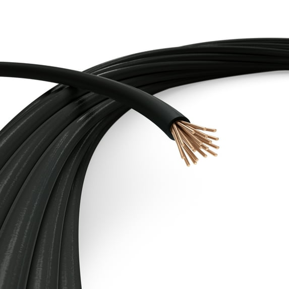 150 Feet (45 Meter) - Insulated Stranded Copper THHN / THWN Wire - 14 AWG, Wire is Made in the USA, Residential, Commercial, Industrial, Grounding, Electrical rated for 600 Volts - In Black