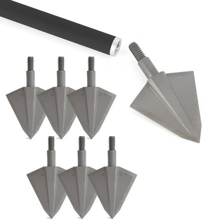 150 Grain Archery Broadheads – 2-Blade One-Piece Steel Tips