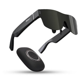 150'' HD Display AR Smart Glasses, Built-in Tracking, Portable Immersive VR Headset, Compatible with Phones Tablets Laptops for Movies Gaming Travel Presentations