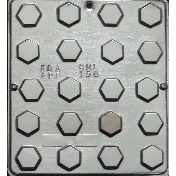 150 Hexagon Flat Pieces Chocolate Candy Mold