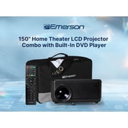 Emerson EVP-2501C 150-inch Home Theater LCD Projector Combo with Built-In DVD Player, Black