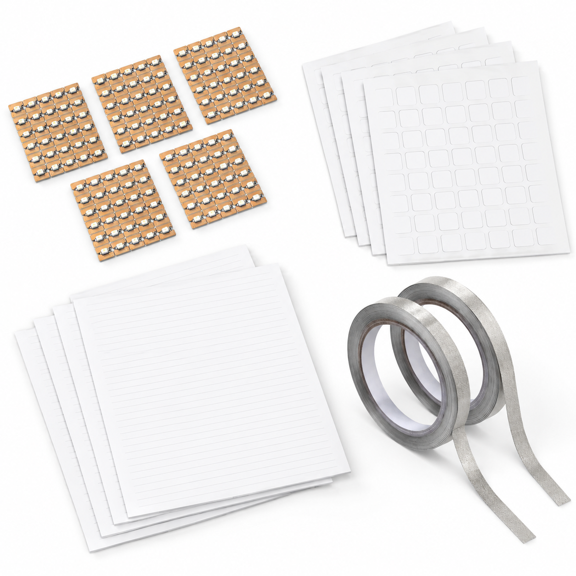 150 LED Light Circuit Stickers and Conductive Tape Craft Kit for DIY Projects