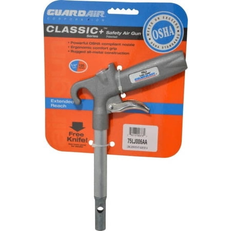 Guardair 150 Max psi Pistol Grip Blow Gun 1/4 NPT, 6" Tube Length, Aluminum