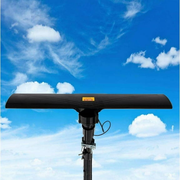 150 Miles Outdoor Amplified HD TV Antenna High Gain 203dB UHF/VHF/FM