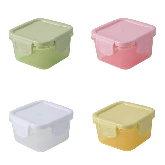 150 Ml Food Storage Containers with Lids Airtight Storage Jars Freezer Containers Small Reusable Dressing Containers Food Storage Containers Set Ideal for Lunch, Meal Prep, and Leftovers 4PCS