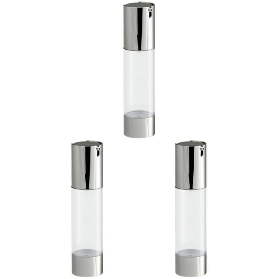 150 Ml Transparent Silver Bottle Emulsion Dispenser Airless Pump Bottles Lotion Foam Containers Travel