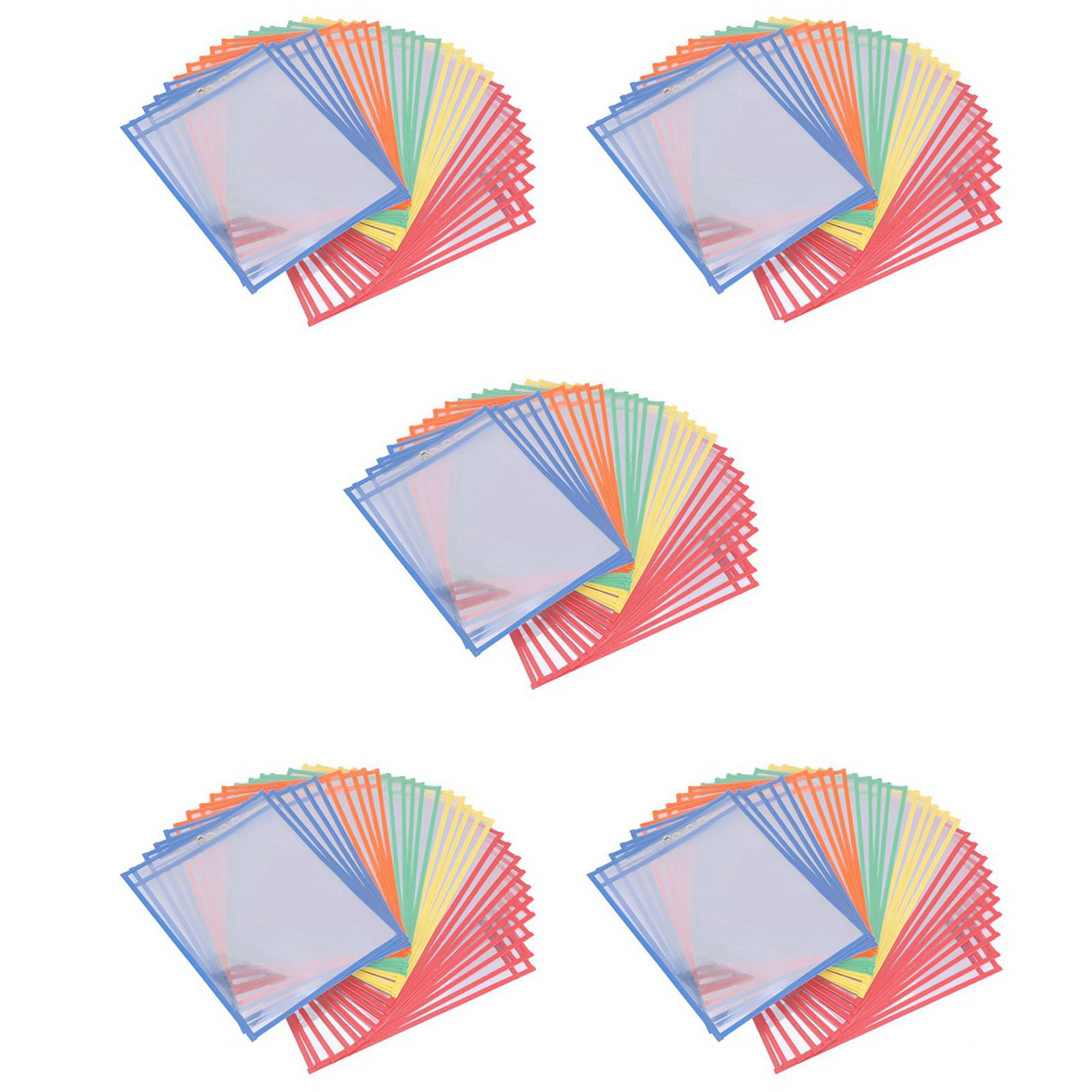 150 Multicolored Dry Erase Pockets,Oversize 10 x 13 Pockets, for