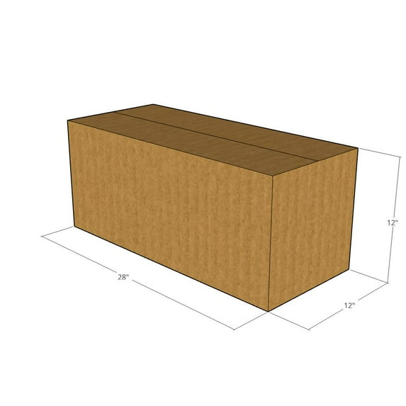 150 New Corrugated Boxes - 28x12x12 - 32 ECT - LxWxH