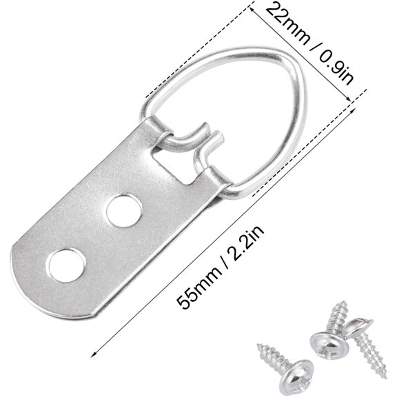 150 PCS D Rings Hangers, D Ring Picture Hangers, Heavy Duty D Ring Picture Hangers for Home Decoration, Picture Frame Hanging,by$$Tools & Hardware Other