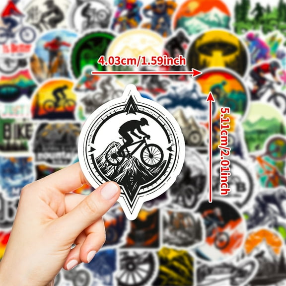 150 PCS Mountain Bike Stickers Extreme Sports Doodle Decals for Laptops, Skateboards, Phones, Fridges & DIY Decoration