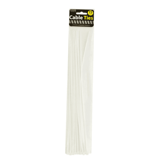 150 Pack 14 in Nylon Cable Ties, Self Locking, Durable and Versatile for Cable Management, Home, Office, Workshop, Indoor and Outdoor Use, Secure Bundling and Organization Solution, Bulk, White