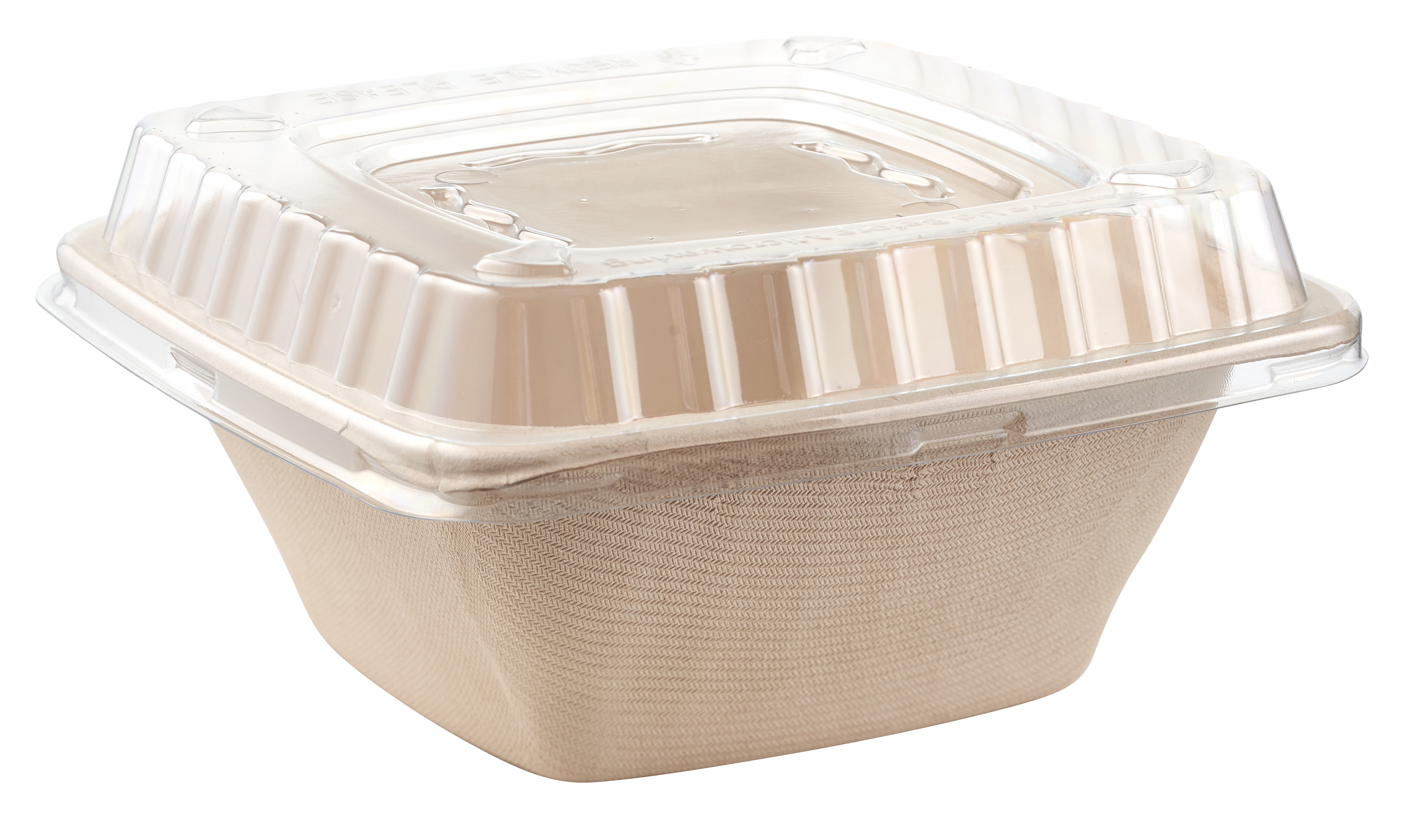[150 Pack] 42oz Compostable Square Container Eco Friendly Bowls with ...