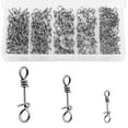 thumbnail image 1 of 150-Pack Fly Fishing Snaps Twist Clips, 3 Sizes Stainless Steel Quick Change Lure Snaps No Knot Clip Quick Snap Fast Snap Lure Connector for Jigs Lures Fishing Clips Swivels Terminal Tackle, 1 of 6