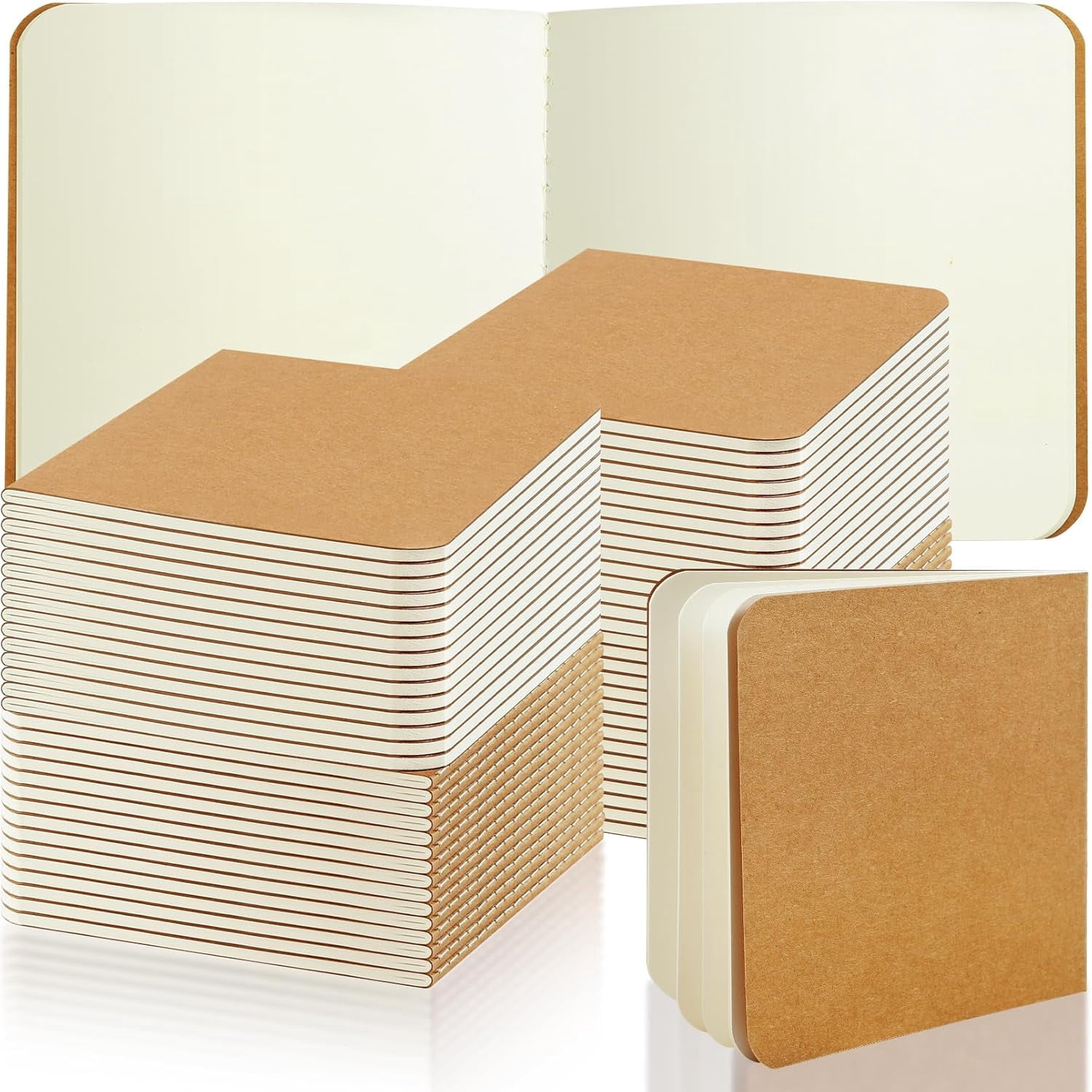 150 Pack Mini Notebooks Bulk,Mini Pocket Kraft Notebooks,4 x 4 Inch ...