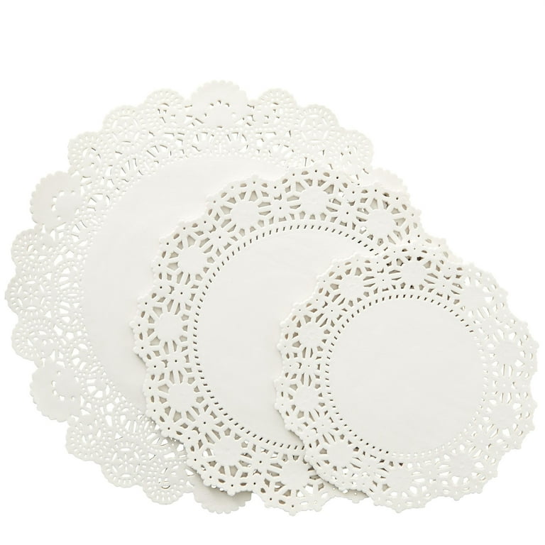 160pcs/pack) 4 inches latest round white color paper lace doilies wood pulp  placemats packing decoration for crochet doily - AliExpress