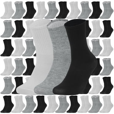 Cotton Crew Socks Bulk Pack – Mid Calf, Unisex Casual Sports Socks – Wholesale Lot