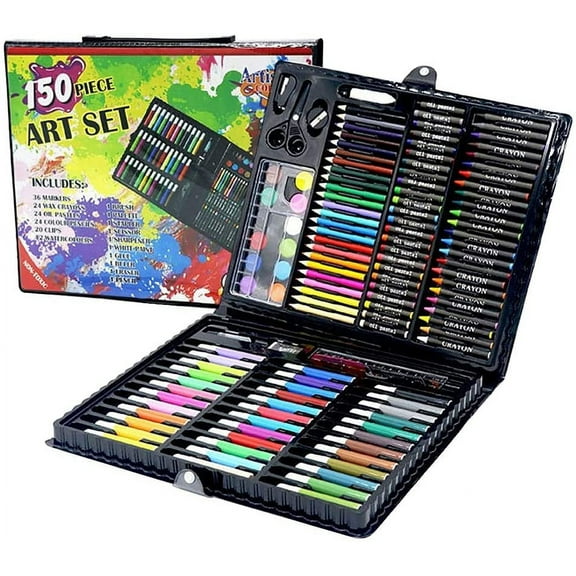 150 Pcs Art Supplies for Kids, Deluxe Kids Art Set for Drawing Painting and More with Portable Art Box, Coloring Supplies Art Kits Great Gift for Kids, Toddlers, Beginners