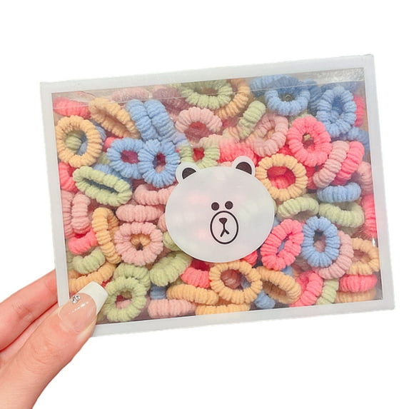 150 Pcs Baby Hair Ties, Seamless Cotton Toddler Hair Ties for Girls and Kids, Multicolor Small Soft Hair Elastics Ponytail Holders - Light Colors
