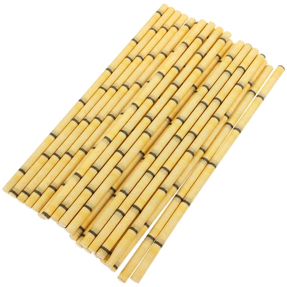 150 Pcs Bamboo Straw Compact Straws Disposable Flatware Biodegradable Paper Party Serving Baby
