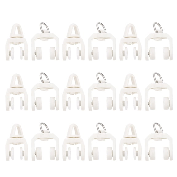 MERRYHAPY Curtain Track Glider Beige Durable Silent Runner for Drapes 150Pcs